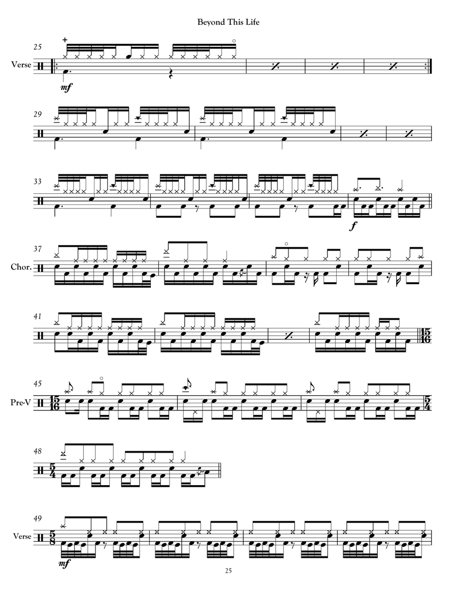 Scene Four: Beyond This Life Drum Set scores gallery preview page 2