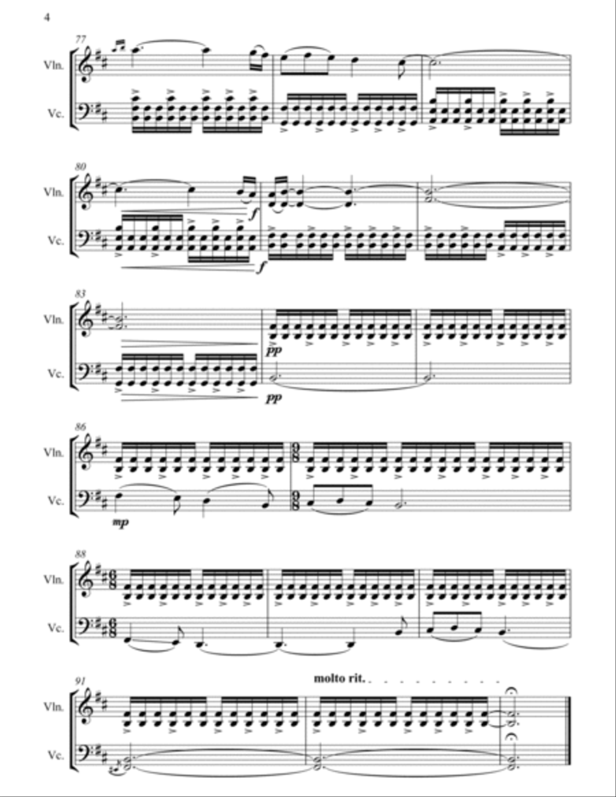 We Three Kings - Full Length Violin & Cello Arrangement in a Folk Music style by The Chapel Hill Duo String Duet scores gallery preview page 5