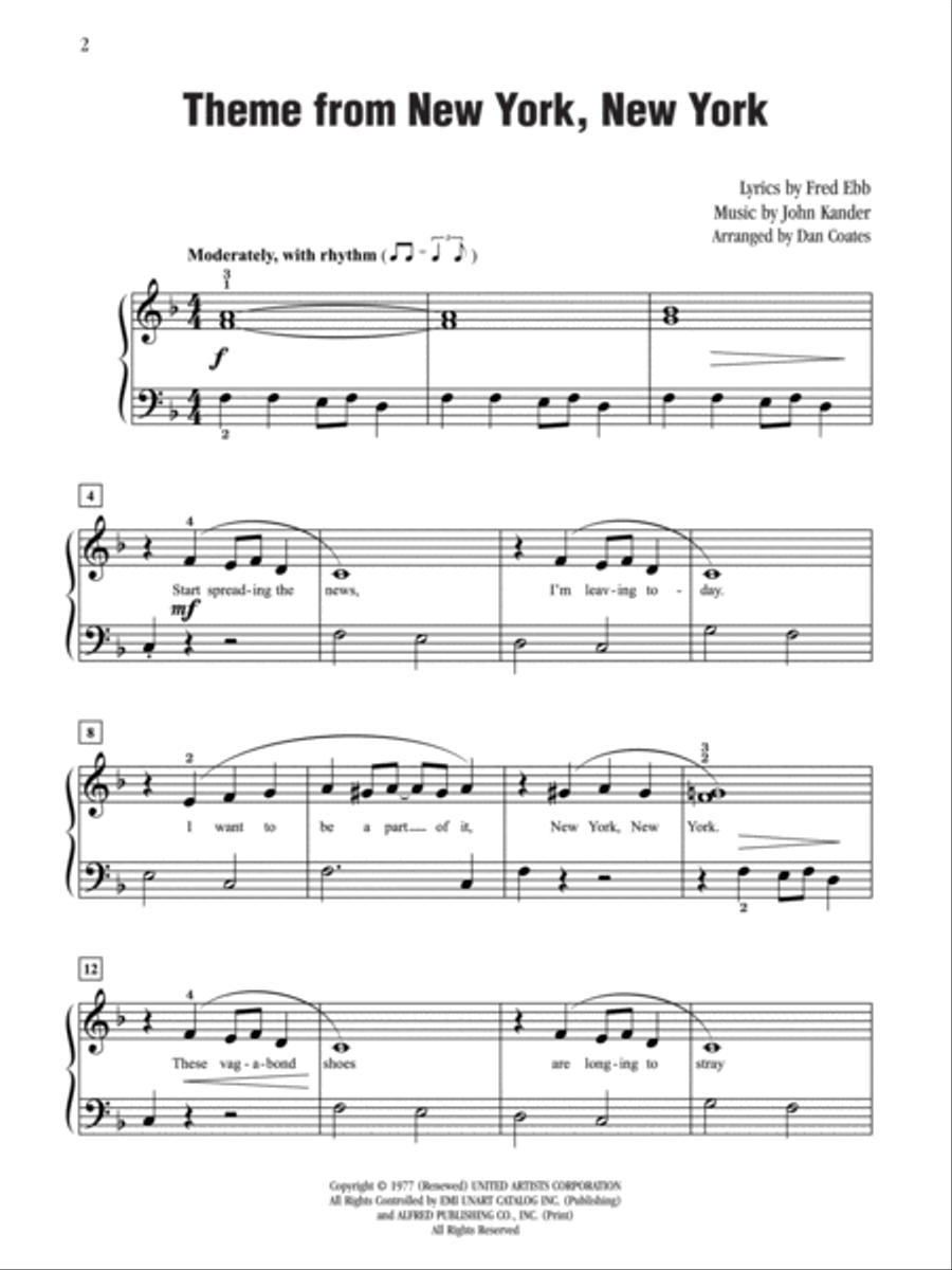 Theme from New York, New York Small Ensemble scores gallery preview page 2