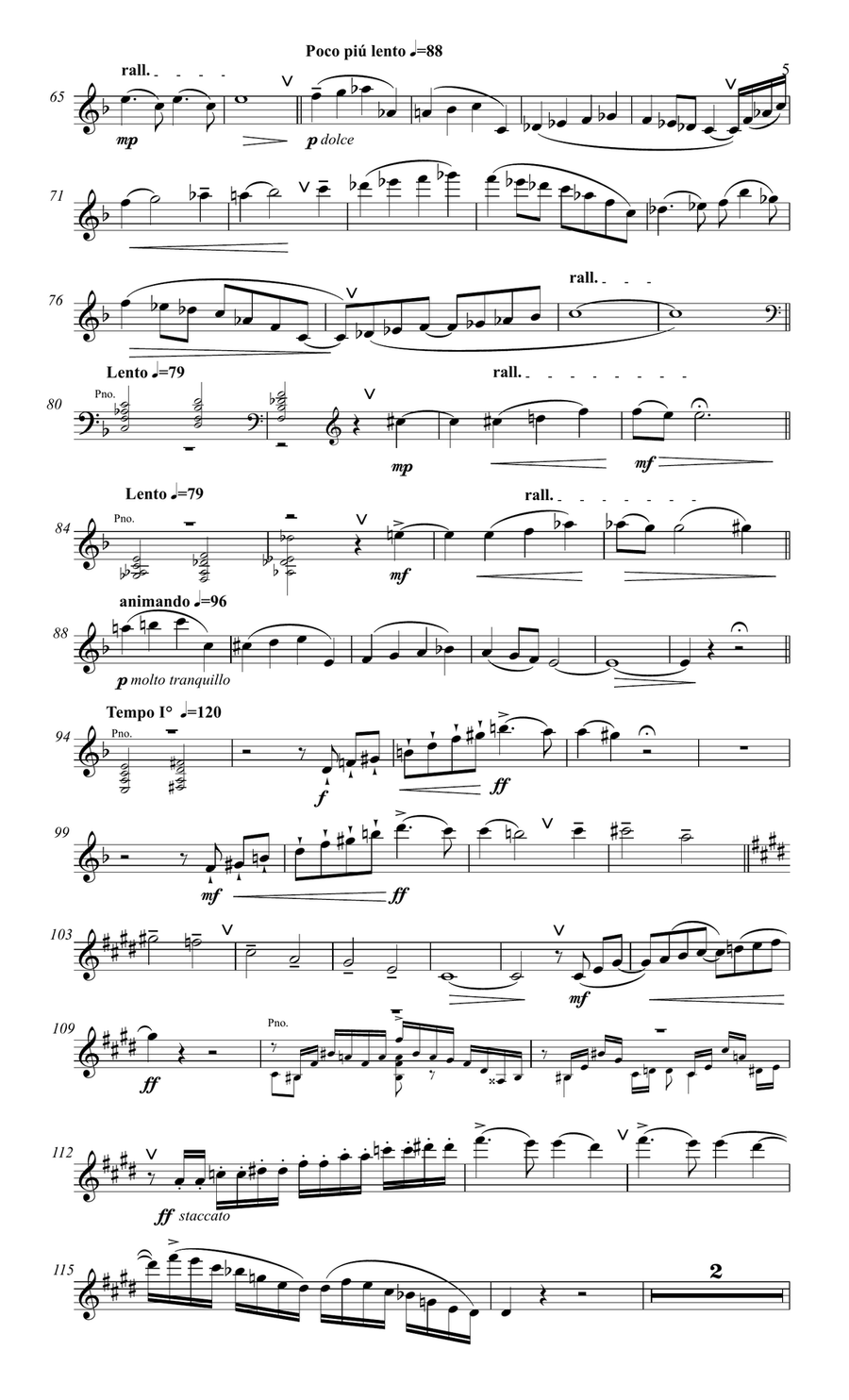 Franck, Sonata for flulte & piano Flute Solo scores gallery preview page 5