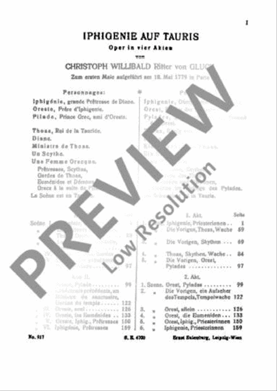 Iphigenie auf Tauris Choir scores gallery preview page 4