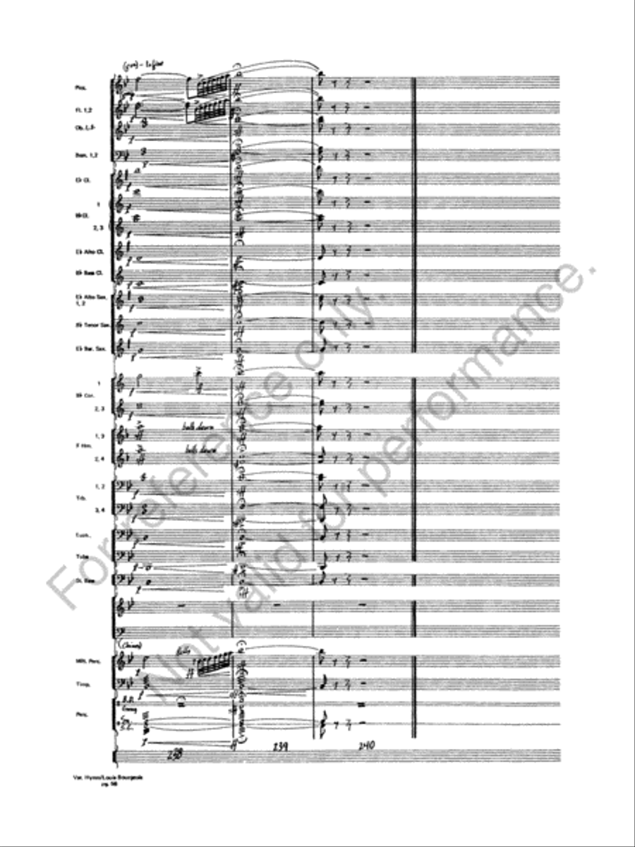 Variations On A Hymn By Louis Bourgeois Concert Band scores gallery preview page 57