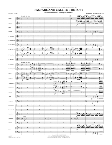 Fanfare and Call to the Post - Conductor Score (Full Score)