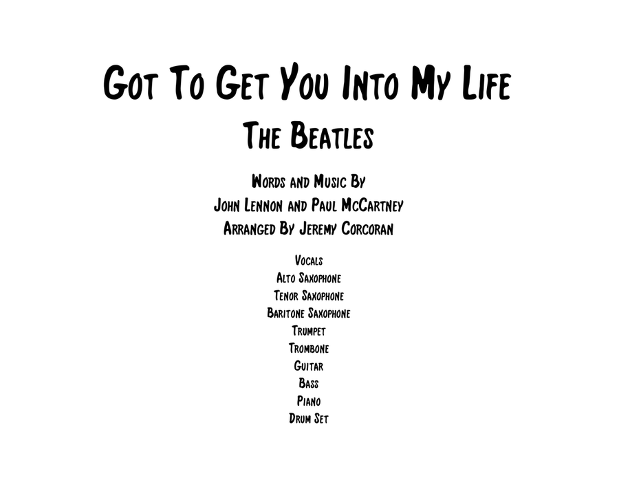 Got To Get You Into My Life Cover Band scores gallery preview page 1