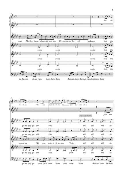 Just The Two Of Us by Bill Withers Choir - Digital Sheet Music