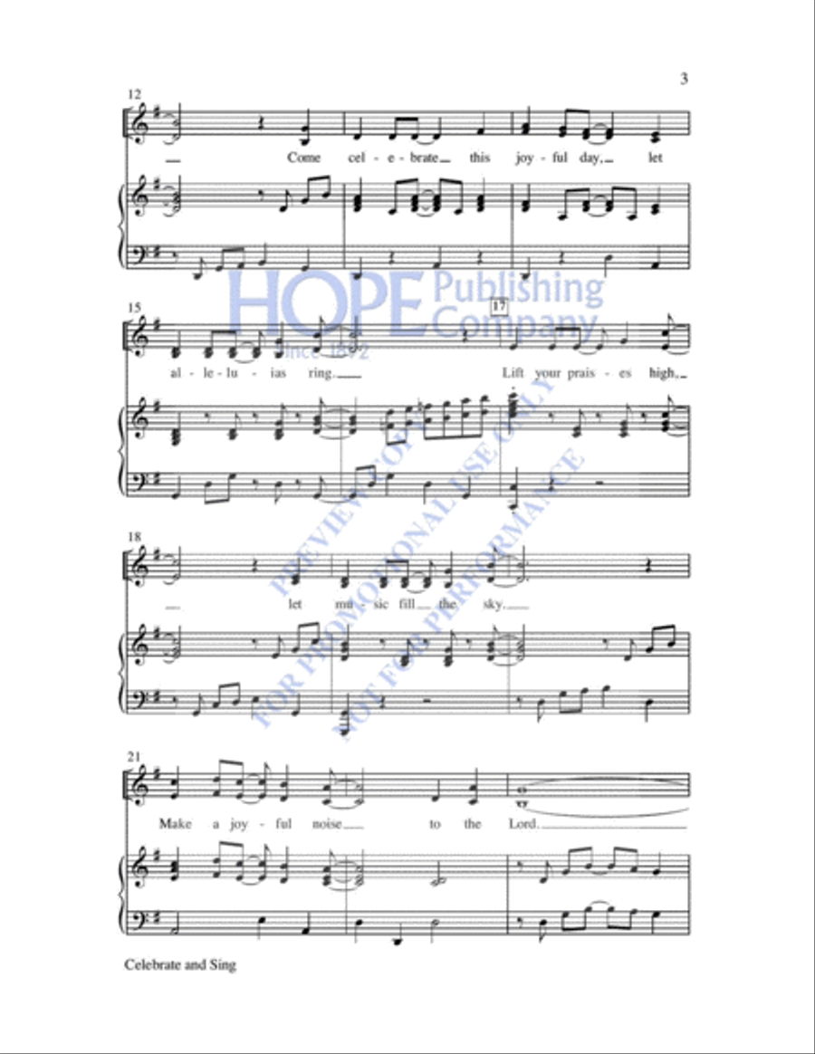 Celebrate and Sing 4-Part scores gallery preview page 4