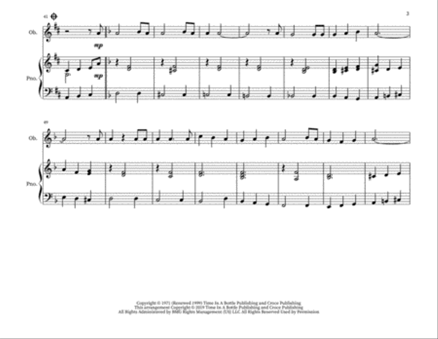 Time In A Bottle Piano scores gallery preview page 3