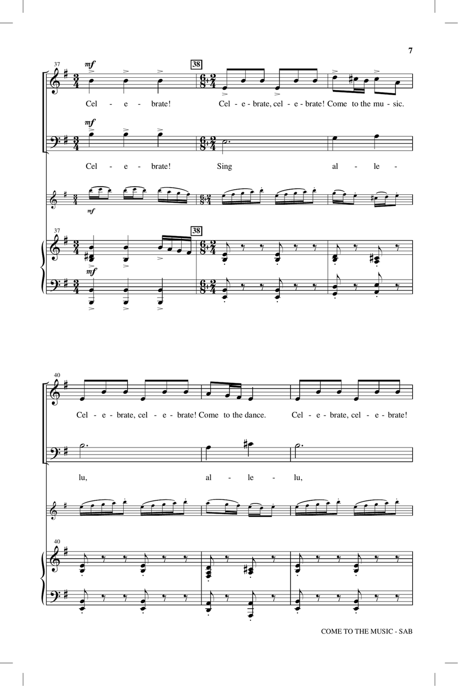 Come To The Music Come To The Music 3-Part scores gallery preview page 6