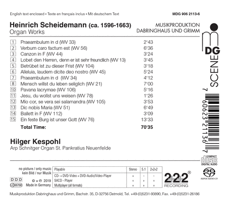 Scheidemann: Organ Music, Vol. 2