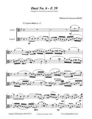 WF Bach: Duet No. 6 for Viola Duo
