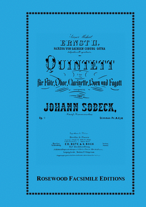 Book cover for Wind Quintet in F, Op. 9