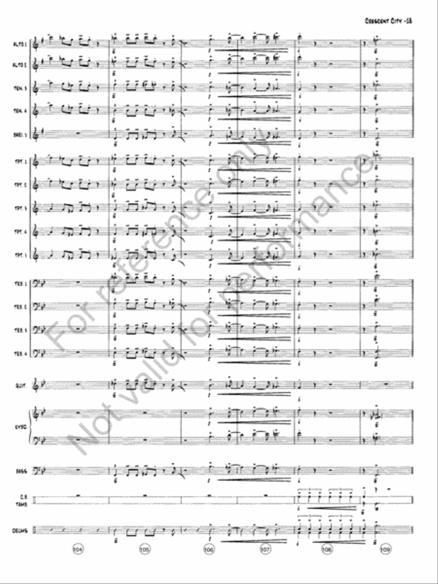 The Crescent City Stomp Jazz Ensemble scores gallery preview page 19