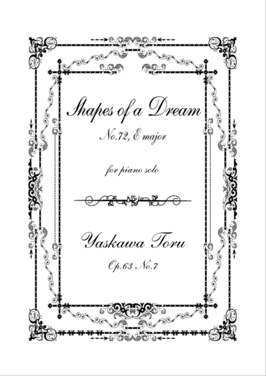 Shapes of a Dream No.72, E major, Op.63 No.7 Piano Solo scores gallery preview page 1
