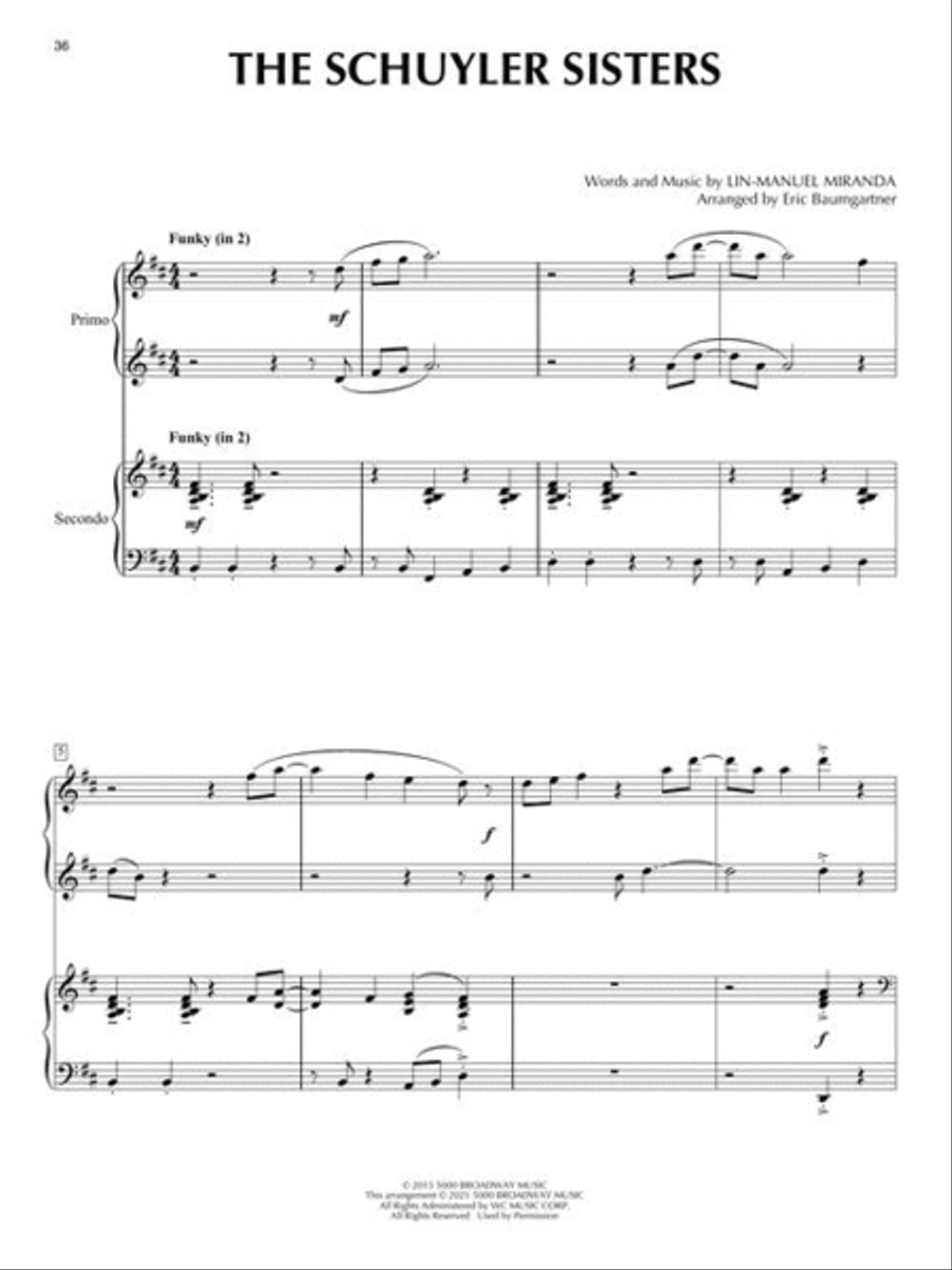 Hamilton for Piano Duet Hamilton for Piano Duet Piano Duet scores gallery preview page 6