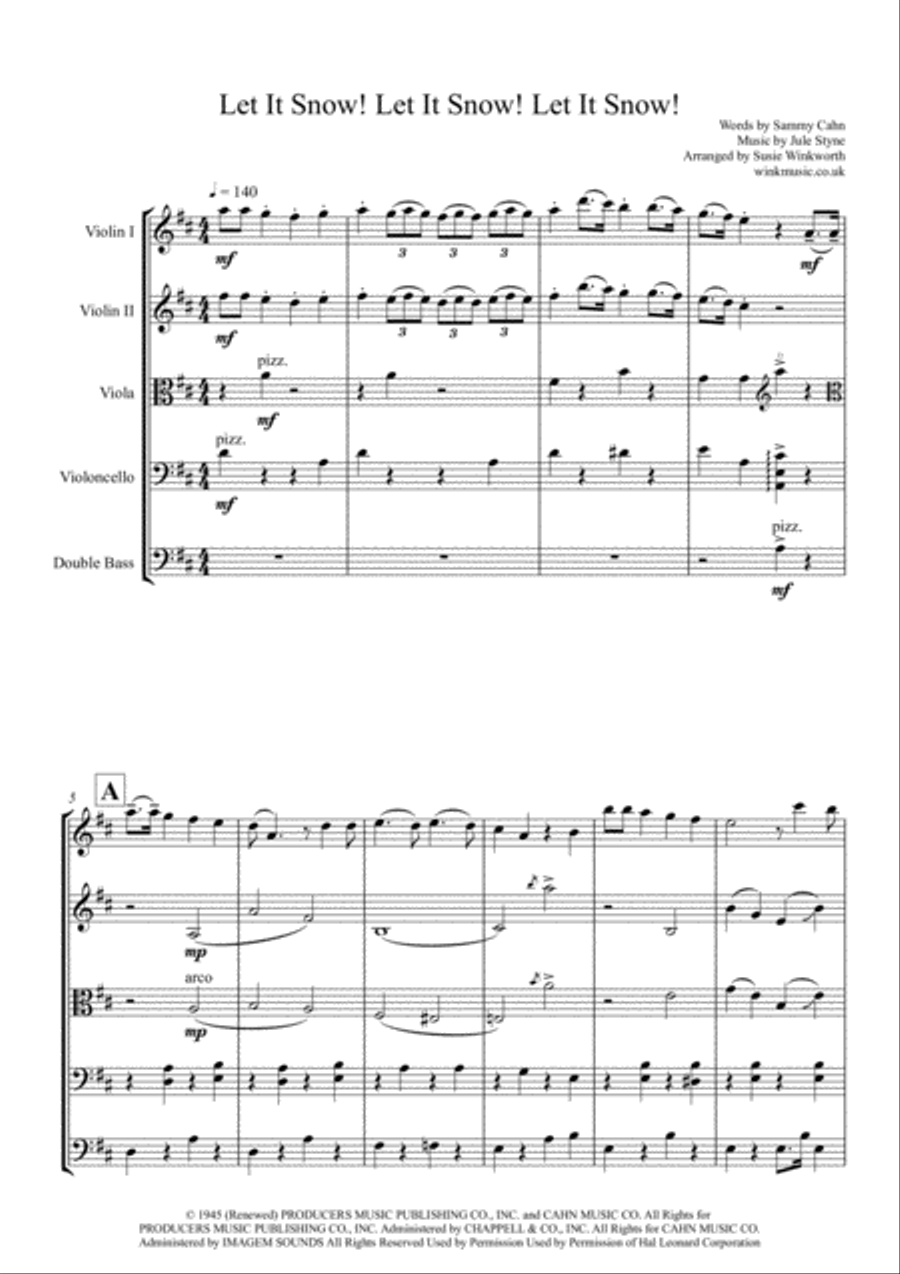Let It Snow! Let It Snow! Let It Snow! String Orchestra scores gallery preview page 1