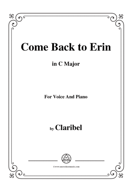 Claribel-Come Back to Erin,in C Major,for Voice and Piano image number null