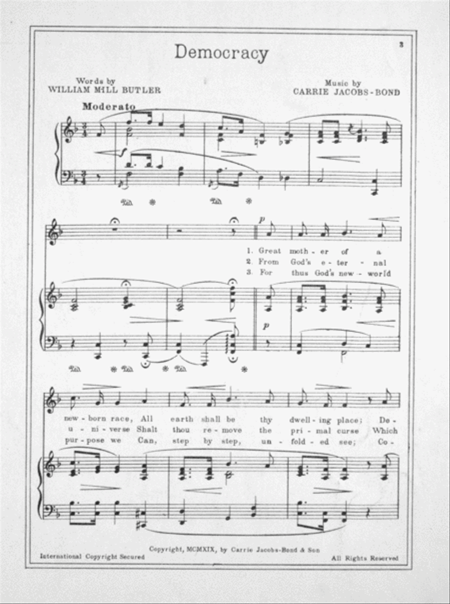 Democracy. Song Voice scores gallery preview page 2