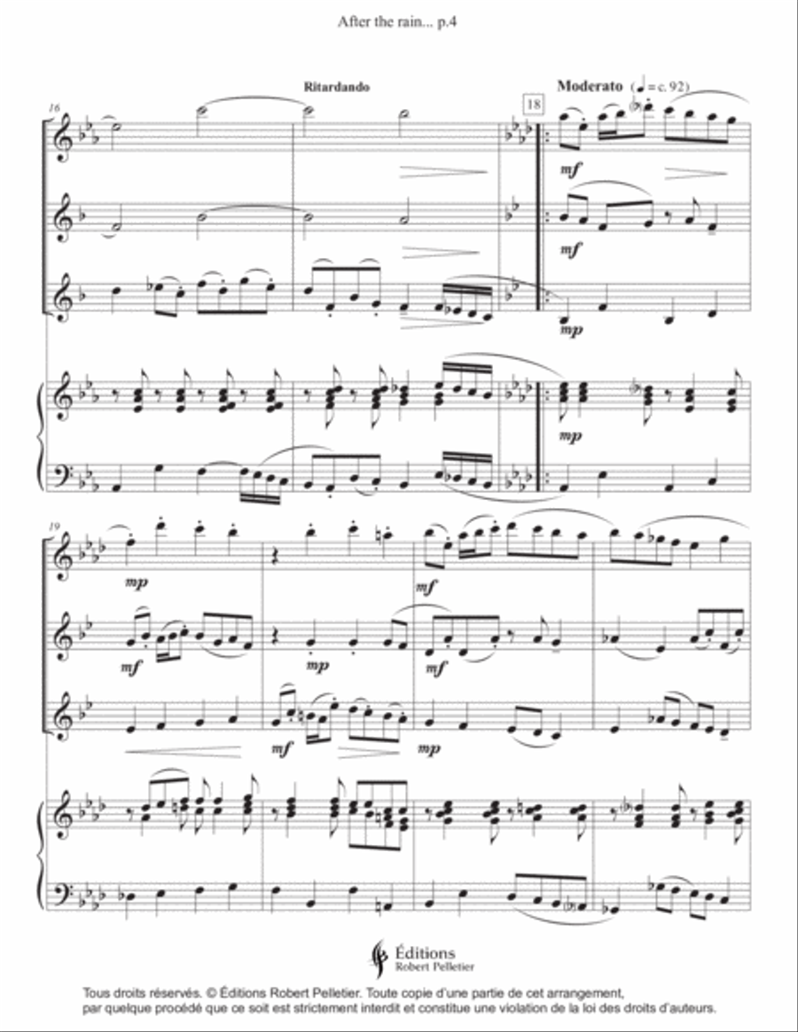 After the rain... After the rain... Woodwind Trio scores gallery preview page 4