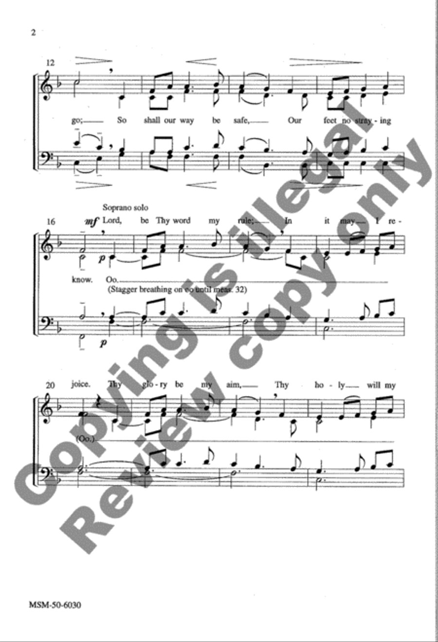 O Love that Casts out Fear 4-Part scores gallery preview page 3