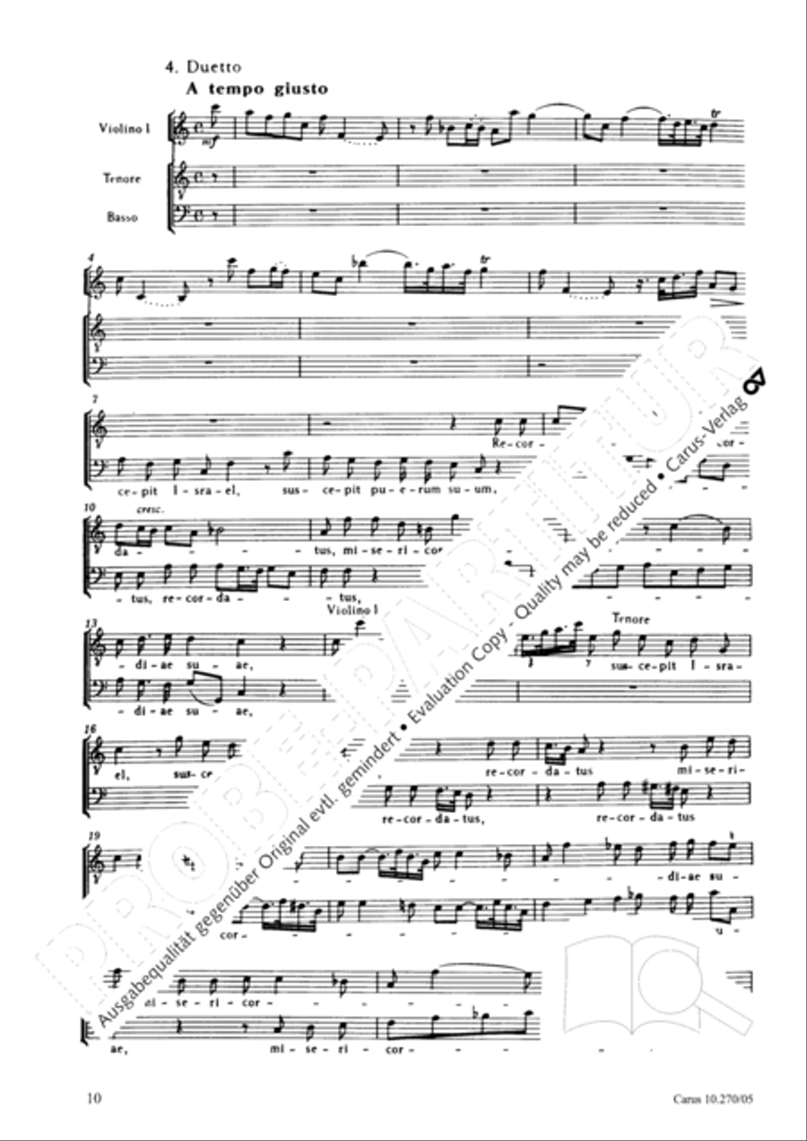 Magnificat in B flat major 4-Part scores gallery preview page 11