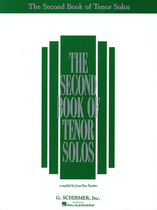 Book cover for The Second Book of Tenor Solos (Book Only)