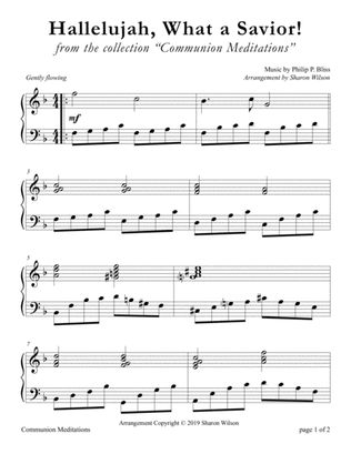 Hallelujah, What a Savior! (LARGE PRINT Piano Solo)