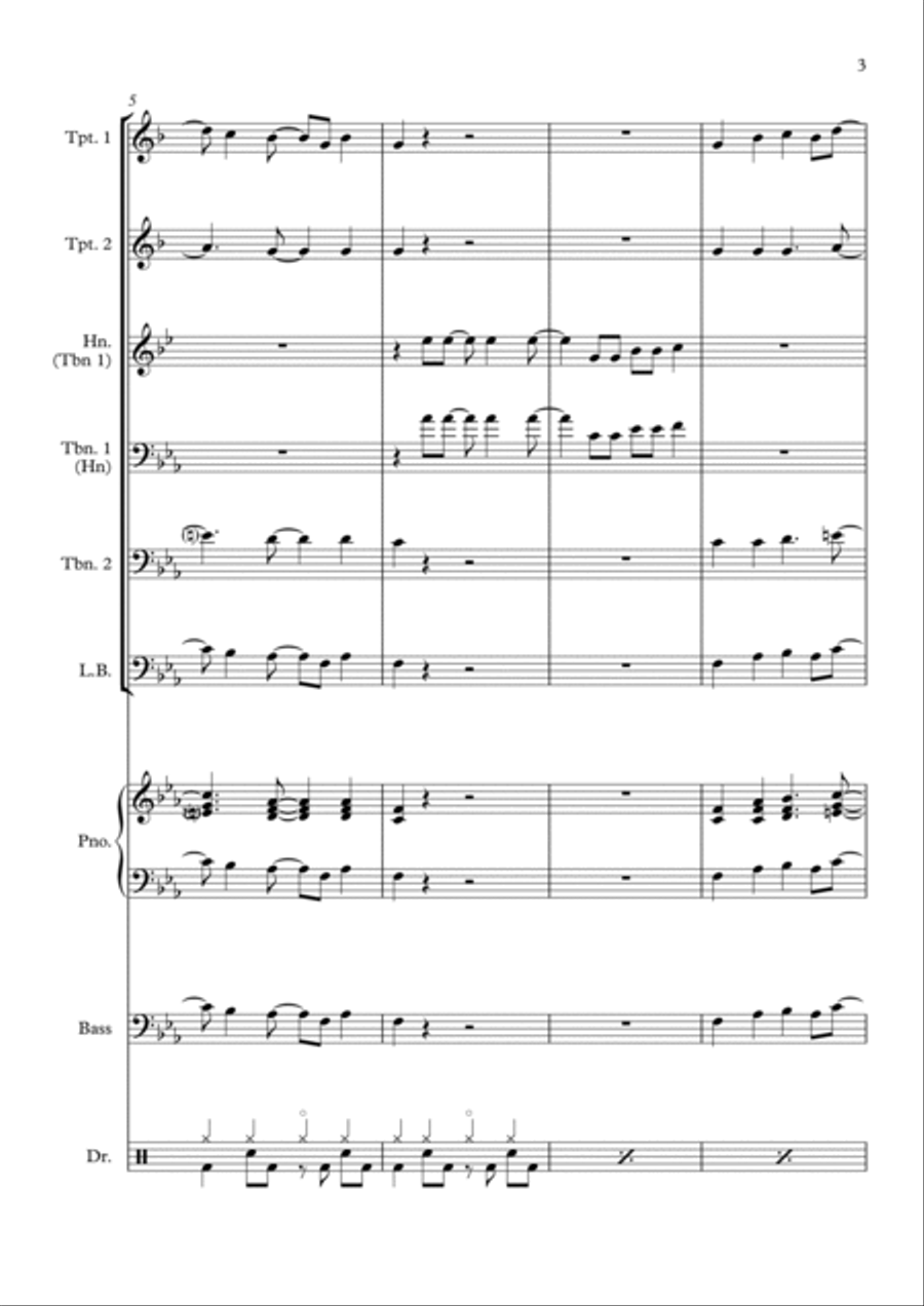 Happy Happy Brass Quintet scores gallery preview page 3