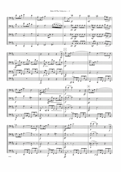 Ride Of The Valkyries From Die Walkure - Full Score