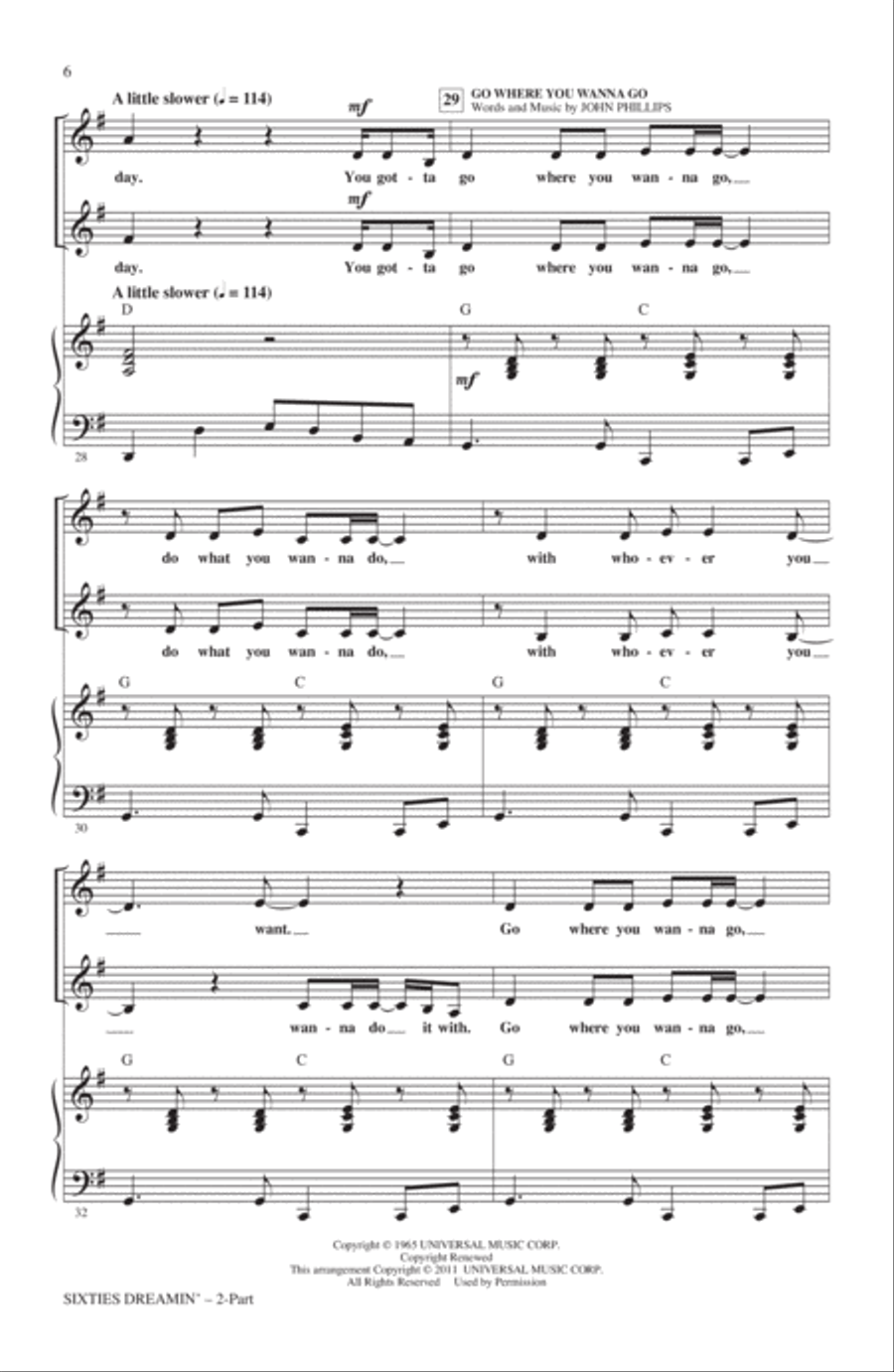 Sixties Dreamin' (A Tribute to The Mamas And The Papas) 2-Part scores gallery preview page 4