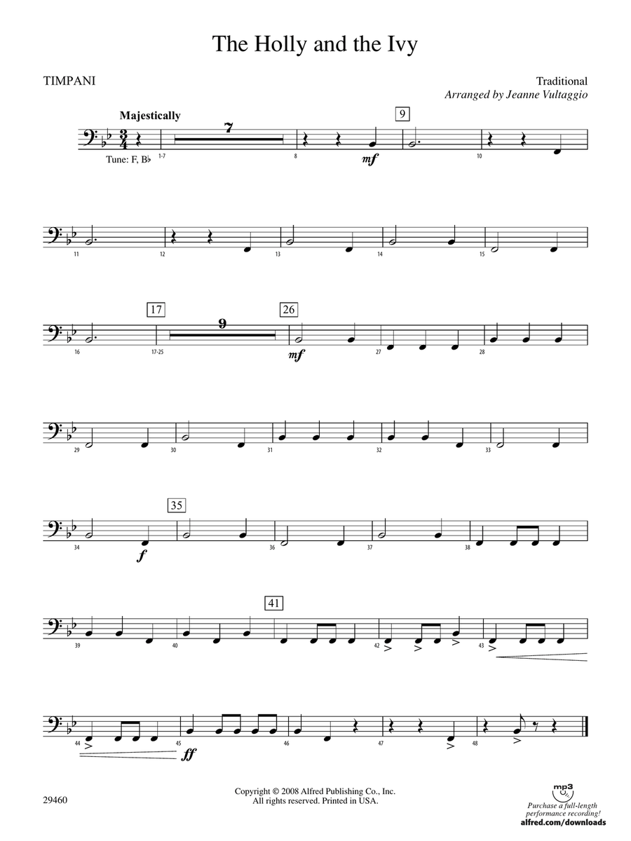 The Holly and the Ivy: Timpani