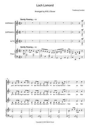 Book cover for Loch Lomond - 3 Part Choir - SSA - Upper Voices