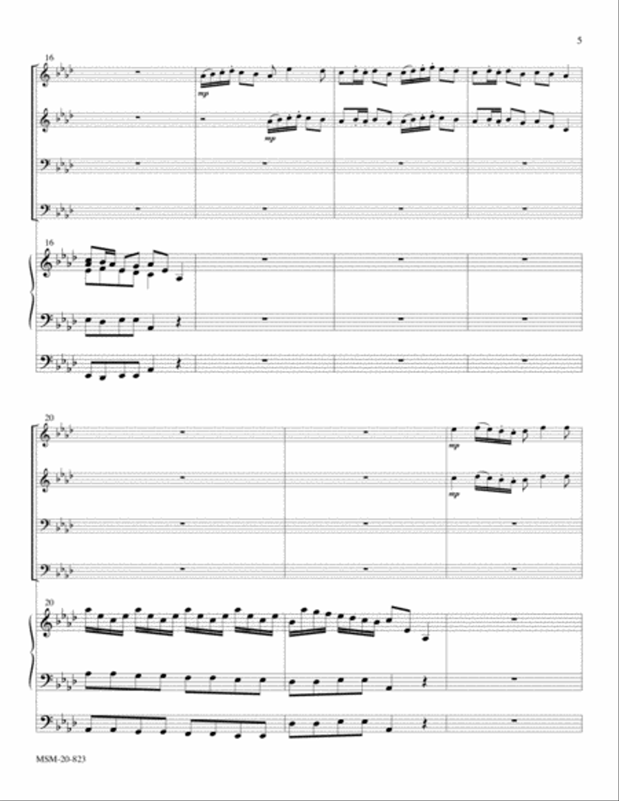 Sinfonia from The Arrival of the Queen of Sheba Organ scores gallery preview page 5
