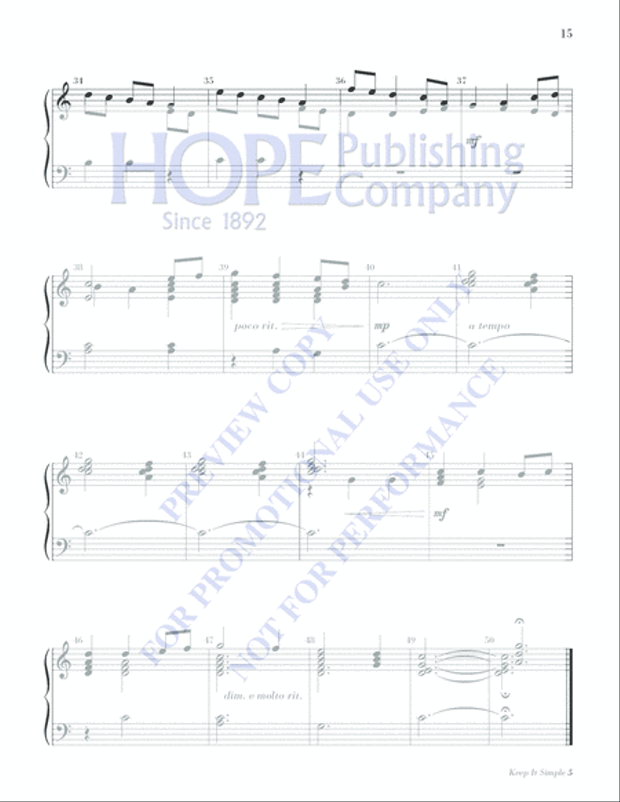 Keep It Simple 5 (Christmas Sacred and Secular) 2-Octaves scores gallery preview page 17