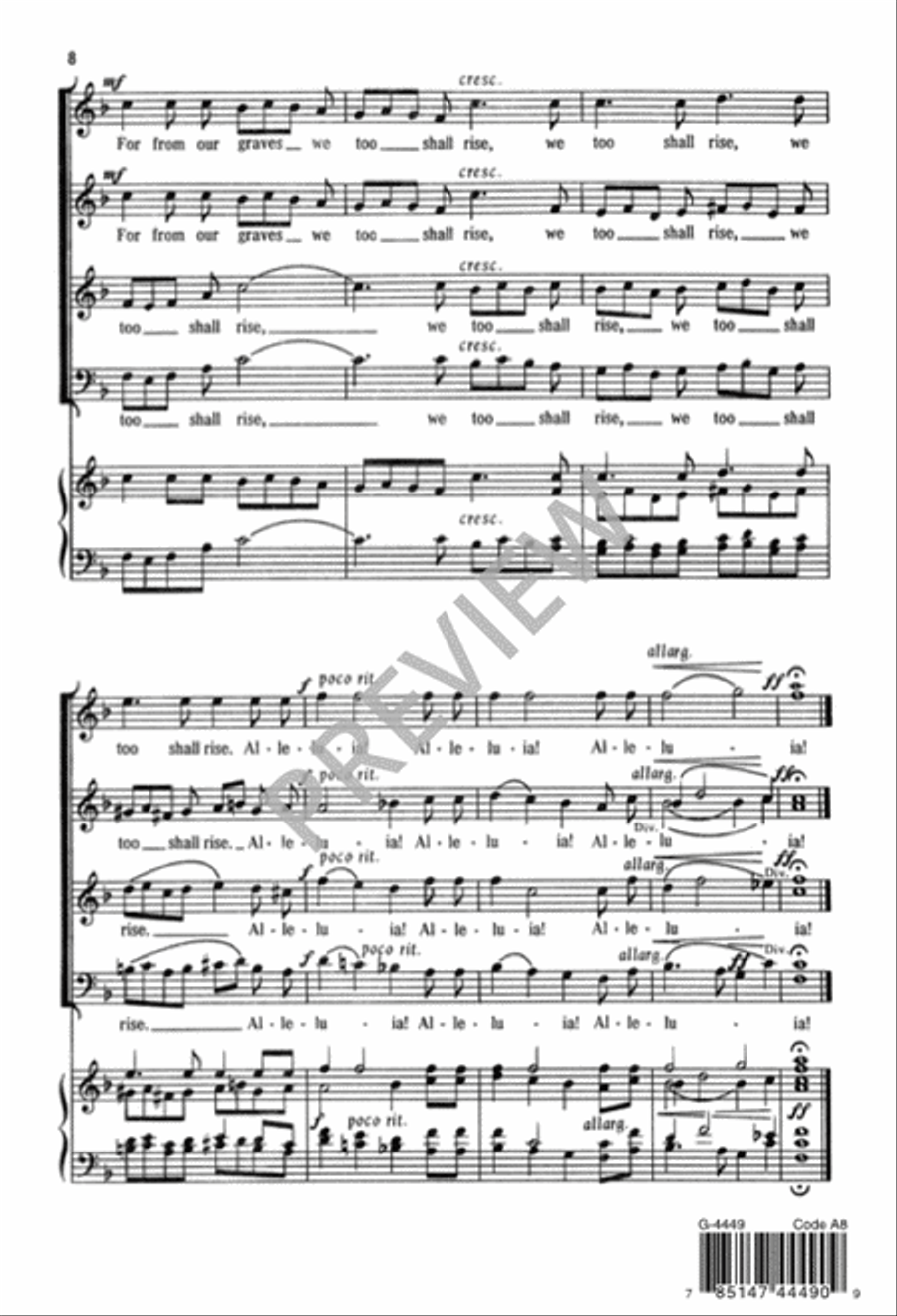 Rejoice, Rejoice, Alleluia 4-Part scores gallery preview page 9