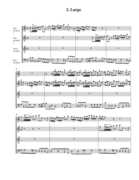 Concerto, RV 533 (arrangement for 4 recorders (AATB)