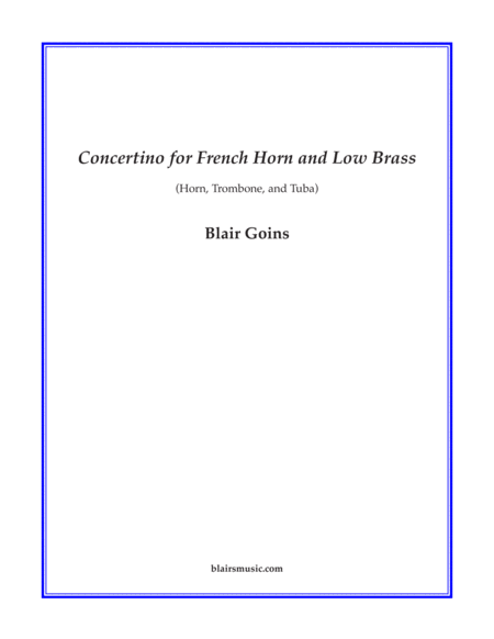 Concertino for French Horn and Low Brass image number null
