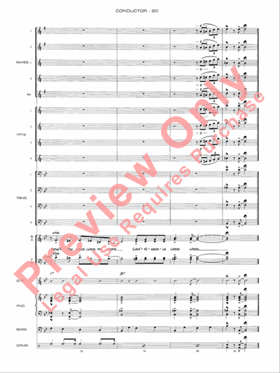 Chattanooga Choo Choo Jazz Ensemble scores gallery preview page 23