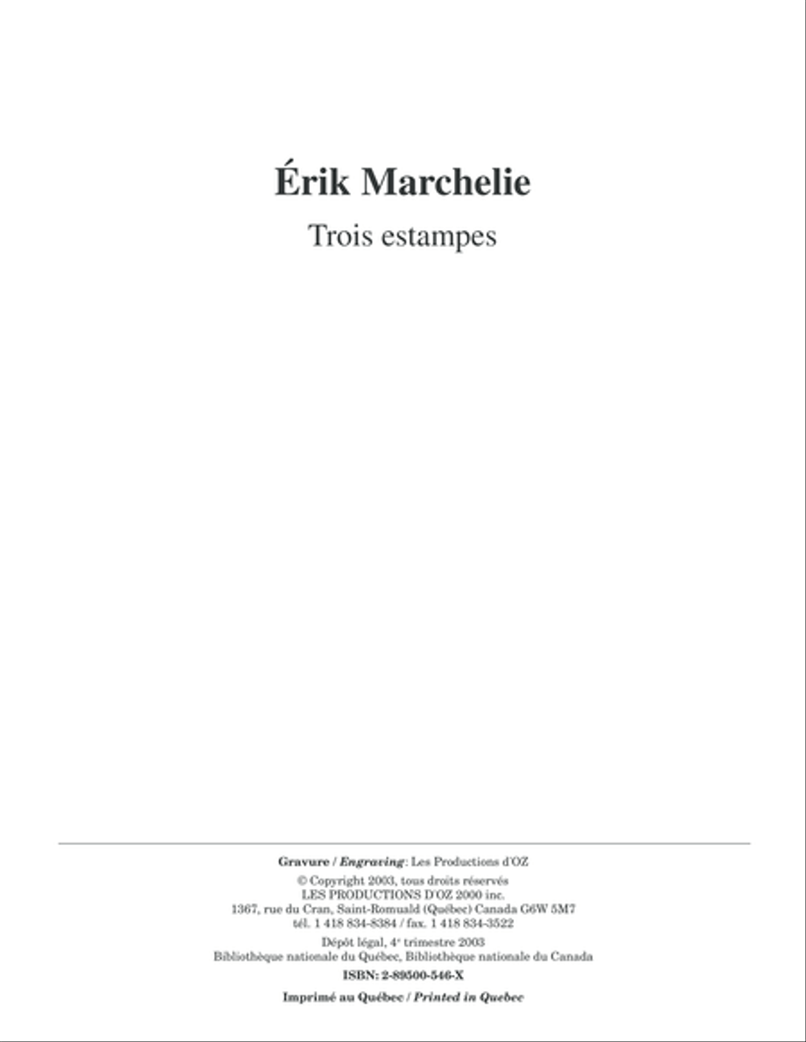 Trois estampes Cello scores gallery preview page 1