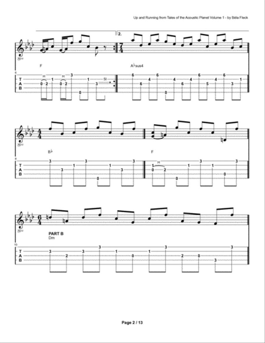 Up And Running Banjo scores gallery preview page 2