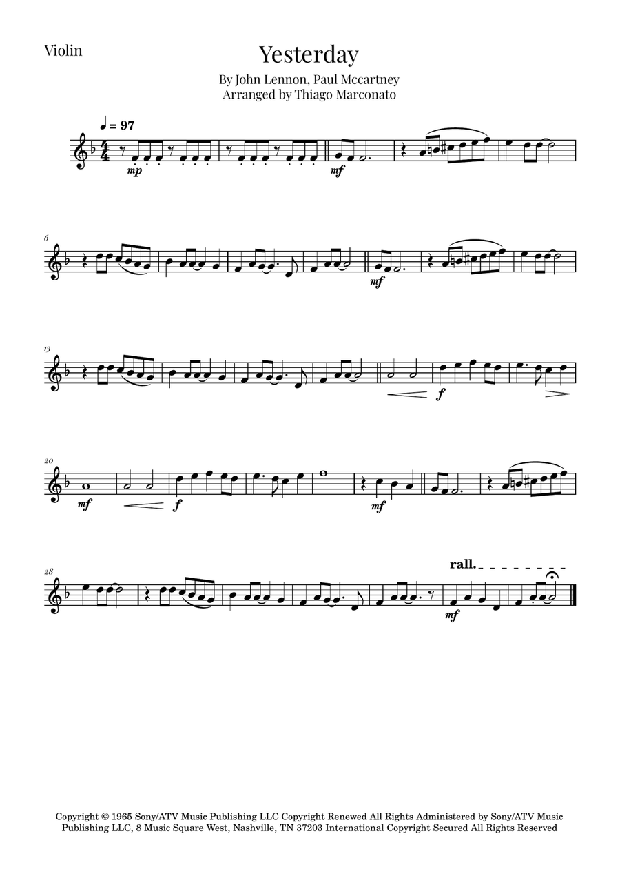 Yesterday Yesterday String Trio scores gallery preview page 3