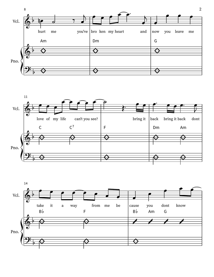 Love Of My Life Tenor Voice scores gallery preview page 2