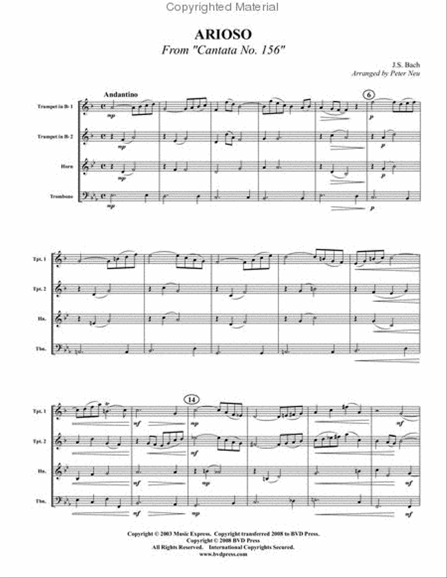 Festive Brass Album Brass Quartet scores gallery preview page 6