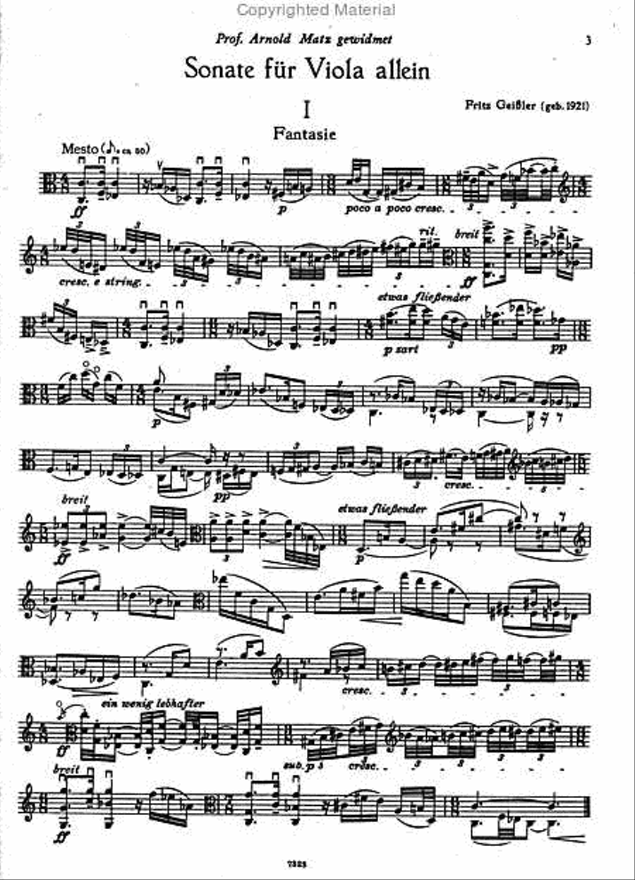Sonate für Viola allein Sonate für Viola allein Viola Solo scores gallery preview page 2