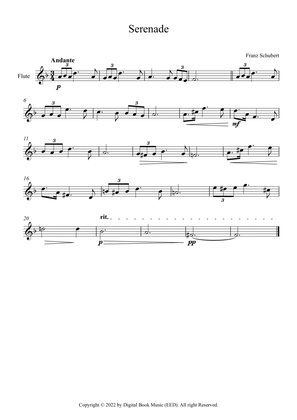 Book cover for Serenade - Franz Schubert (Flute)