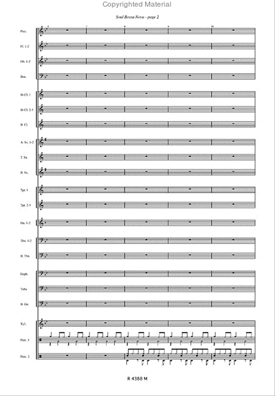 Soul Bossa Nova Concert Band scores gallery preview page 3