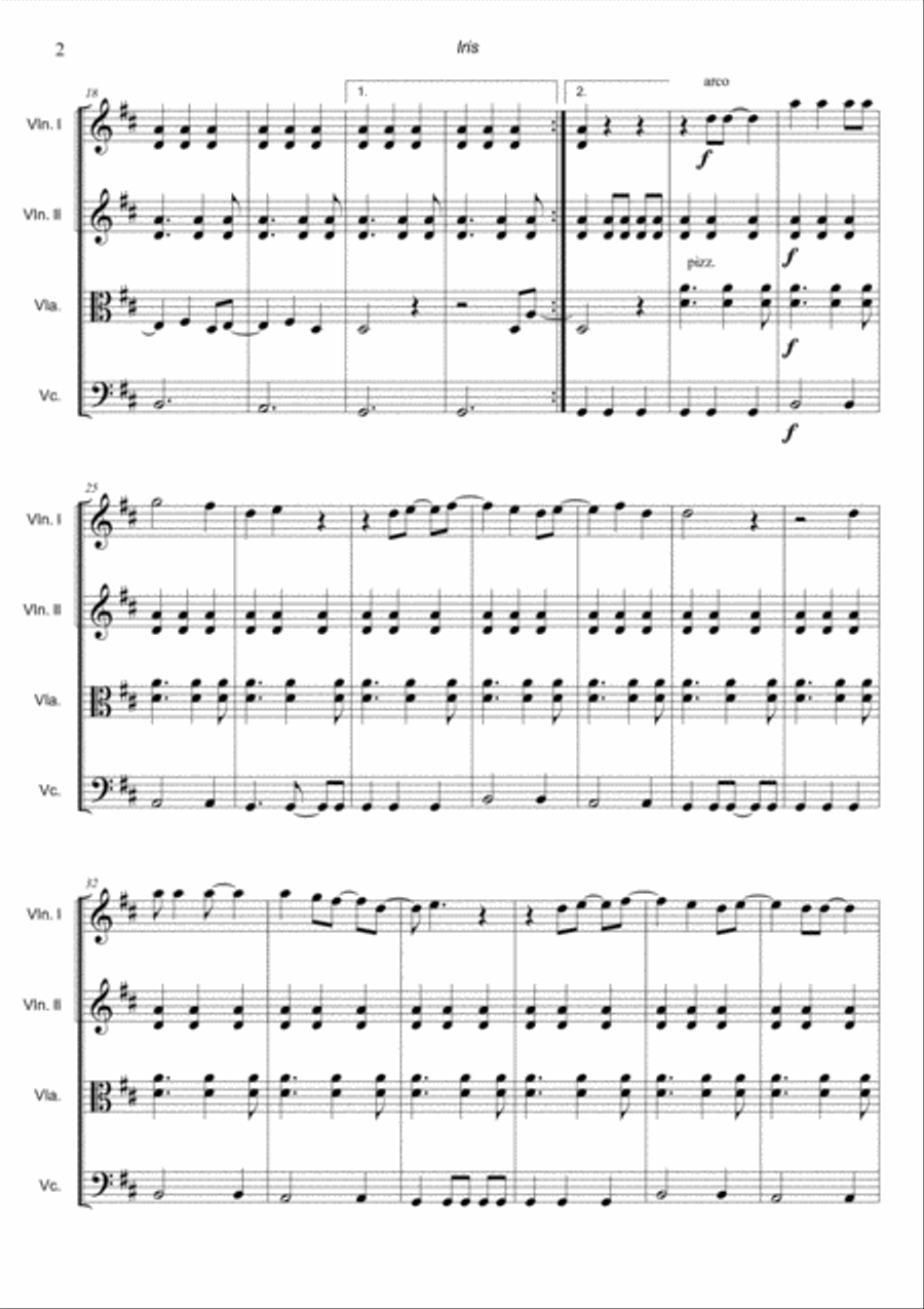 Iris String Quartet scores gallery preview page 4