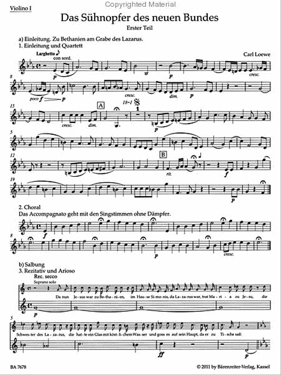 Das Sühnopfer des neuen Bundes WoO Violin scores gallery preview page 2