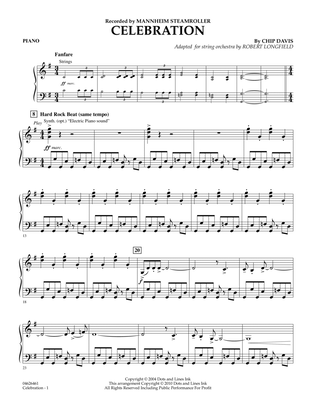 Celebration (Mannheim Steamroller) - Piano