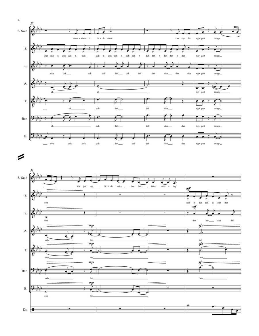 Little Voice Finale Little Voice Finale Divisi scores gallery preview page 4