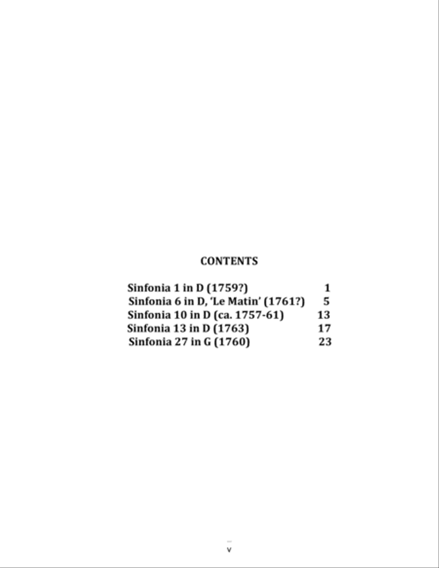 Haydn Sinfonias for String Quartet: 1, 6 ('Le Matin'), 10, 13, 27 Viola String Quartet scores gallery preview page 5